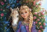 Castorland Puzzle princesse cheval 1500 pièces puzzle jouet