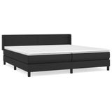 VidaXL Boxspringbed met matras, zwart, 90x200 cm, kunstleer