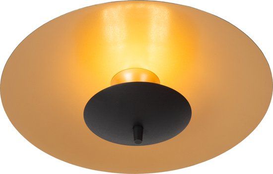 Lucide VULCAN Plafonnière - Ø 35 cm - LED - 9W - 3000K - Zwart