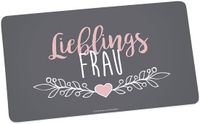 infinite by GEDA LABELS (INFKH) Bord Lieblingsfrau 23,5x14,5cm Ontbijtplank Melamine, grijsroze