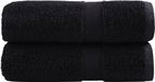 vidaXL Premium washandjes SOLUND 2 stuks Zwart 30x30 cm 600 g/m2