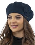 Vivisence Dames Winter Baret - 80% Wol, Polyamide Mix, Donkerblauw