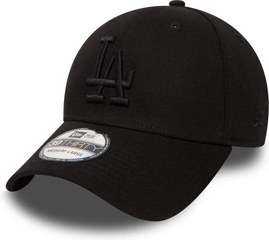 New Era MLB Los Angeles Dodgers Cap - 39THIRTY - Black/Black - S/M