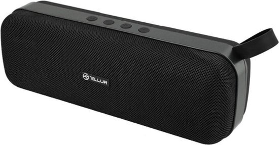 TELLUR -Lus - Bluetooth-luidspreker 10 W, TWS-compatibel, handsfree, FM-radio, USB, microSD, AUX-aansluiting 3,5 mm, BT 5,0 (Zwart)