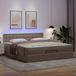 Maison Exclusive - Cadre de lit ottoman avec matelas cappuccino 200x200cm en cuir synthétique