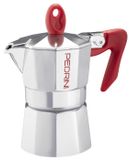 Pedrini 9081-0 Moka Express Cafetière Rouge, Acier inoxydable