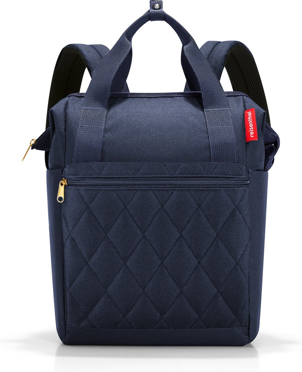 reisenthel Allrounder R Schouder/ Rugtas - 12L - Rhombus Midnight Gold Blauw