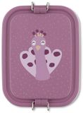 Trixie Brooddoos klein - Mrs. Peacock - RSV Lunchbox voor kinderen - Makkelijk te openen Broodtrommel - Paars