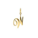 Lucardi Dames Stainless steel goldplated letterhanger - W - Goudkleurig