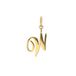Lucardi Dames Stainless steel goldplated letterhanger - W - Goudkleurig
