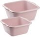 Plasticforte Afwasteilen Set - Afwasbak - Kunststof - 15 en 25 Liter - Roze