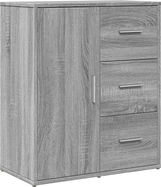 VidaXL Dressoir 60x31x70 cm bewerkt hout grijs sonoma