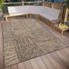 Elle Decoration Léo Tapijt voor binnen en buiten, plat weefsel, modern outdoortapijt, weerbestendig en uv-bestendig, voor woonkamer, hal, balkon, terras, tuin, crèmezwart, 160 x 230 cm