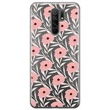ERT GROUP mobiel telefoonhoesje voor Xiaomi REDMI 9 origineel en officieel erkend Babaco patroon Flowers 017 optimaal aangepast aan de vorm van de mobiele telefoon, gedeeltelijk bedrukt