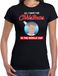 Bellatio Decorations Bondscoach Louis all I want for Christmas fout Kerst shirt - zwart - dames - Kerst t-shirt / Kerst outfit XS