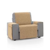 ECOMMERC3 Bankhoes voor 1-zits, 55 x 220 cm, goudkleurig, zacht, 100% Made in Spain