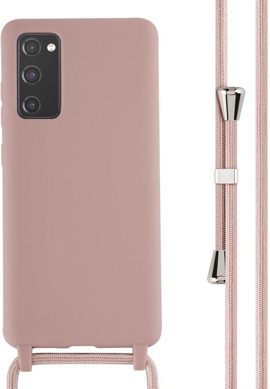 imoshion Siliconen hoesje met koord voor de Samsung Galaxy S20 FE - Sand Pink