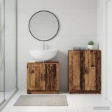 Maison Exclusive Ensemble de deux meubles de salle de bain exclusifs, modèle UTRECHT, en bois vieilli