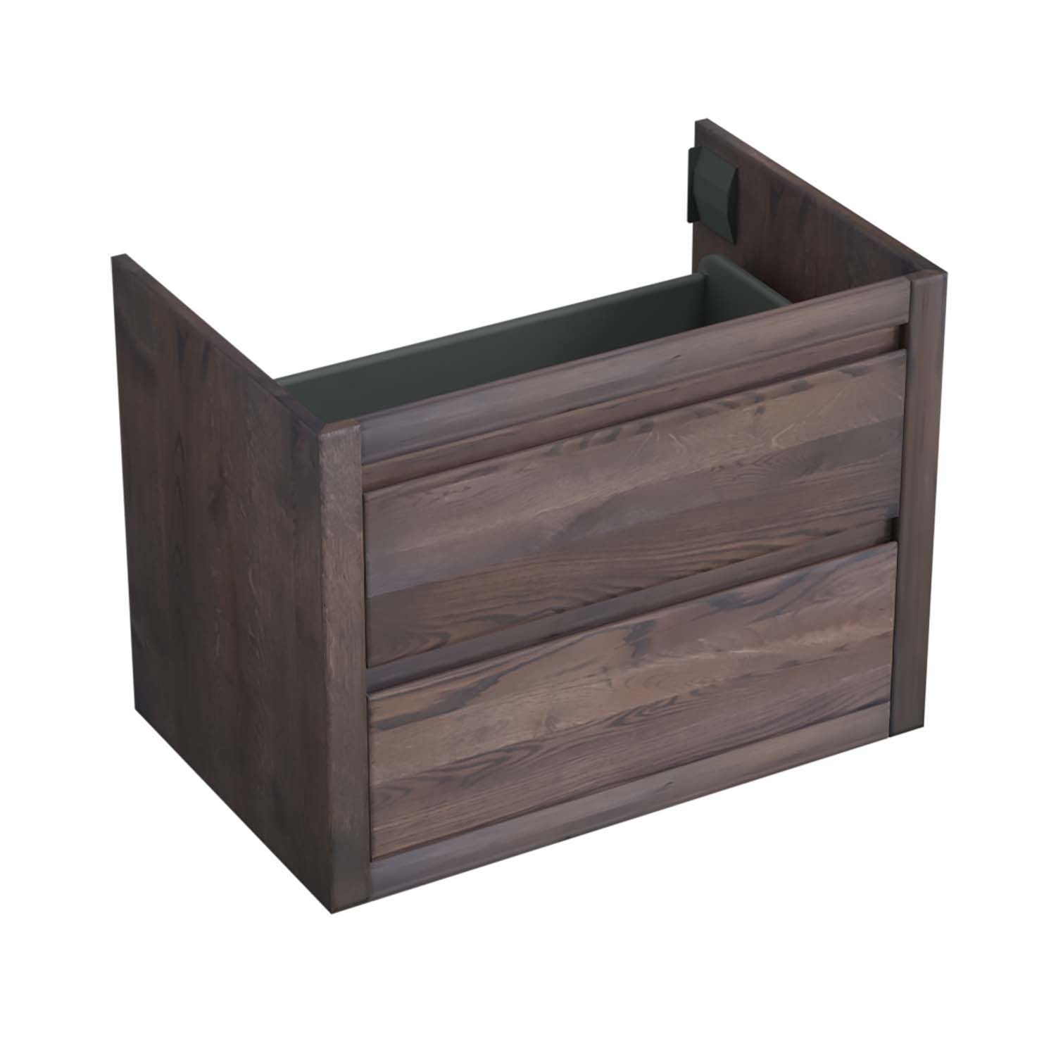 Forzalaqua Gela Onderkast - 80x51x60 cm - 2 Softclose Lades - Eiken Charcoal