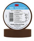 3M Temflex Vinyl Elektrische Tape 165, Bruin, 19 mm x 25 m, 10 Roll Pack