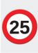 Bellatio Decorations Verjaardag deurposter - 25 jaar - stopbord - 59 x 84 cm