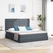 Maison Exclusive - Lit coffre à LED avec matelas, gris foncé, 180 x 200 cm, velours