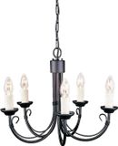 Elstead Lighting Lustre 5x E14 60W Dimmable Noir