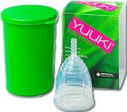 Menstruatiecup YUUKI Cup Soft - menstruatiecup - transparant - Small maat 1 - met bewaarbeker / magnetron sterilisator