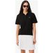 Lacoste Oversize Fit Dames Poloshirt zwart, Effen