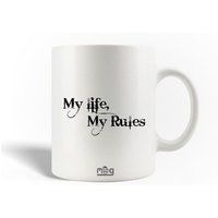 Maniacase Keramische mok "Mijn leven Mijn regels"