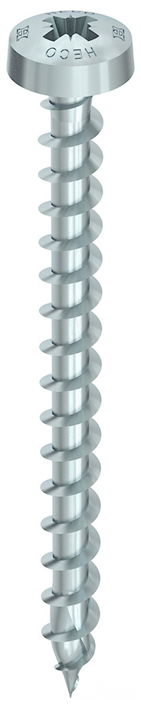 HECO TOPIX-Plus spaanplaatschroef 4,0x40mm cilinderkop verzinkt voldraad PZD 2 (500 stuks)