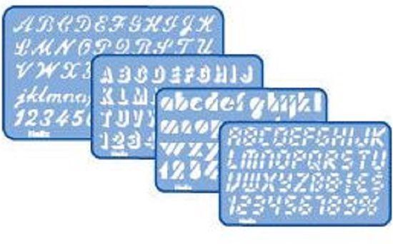Helix Lettersjabloon - H41 - 4 Maten - Alfabet & Cijfers