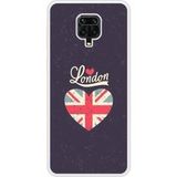 Redmi Bedrukt siliconen hoesje compatibel met Redmi Note 9 Pro I love London