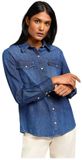 Lee Regular Western Overhemd Met Lange Mouwen Blauw L Vrouw