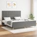 Maison Exclusive - Cadre de lit sans matelas, gris foncé, 160x200 cm, tissu