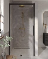 Ben IMotion Douchedeur - Schuifdeur - Links - 120x206 cm - Antikalk - Mat Zwart