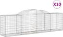 vidaXL Gabions - 10 pièces - voûté - 300x50x80/100 cm - fer