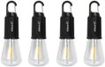 Benson Lanterne - 4x - noir - plastique - 5.4 x 17.5 cm - lanterne - rechargeable avec mousqueton