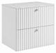 3xE living Armoire murale pour salle de bain avec plateau de 60 cm, blanche, et plateau imitation marbre Bianco, poignées disponibles en trois couleurs, dimensions : 60 x 44,4 x 58,6 cm