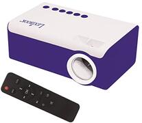 Lexibook Mini HD-videoprojector, thuisbioscoop, ingebouwde luidspreker, inclusief afstandsbediening, HDMI / USB / AV / Micro SD-connectiviteit, blauw / wit, PRJ150