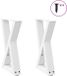 vidaXL Salontafelpoten - 2 stuks - 28x(42-43,3) cm - Staal - Wit