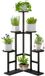 Ibenzoa® Zwarte Moderne Plantenstandaard met 6 Etages voor Binnen en Buiten Decoratie