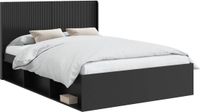 vidaXL Bedframe met opbergruimte en hoofdbord 2 st Bewerkt hout
