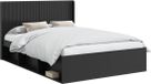 vidaXL Bedframe met opbergruimte en hoofdbord 2 st Bewerkt hout