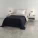 Italian Bed Linen Elegante winterdekbed, microvezel, donkerblauw/lichtgrijs, 170 x 260 cm