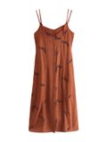 Next - Dames - Halflange jurk met knoopsluiting - Petite - Bruin