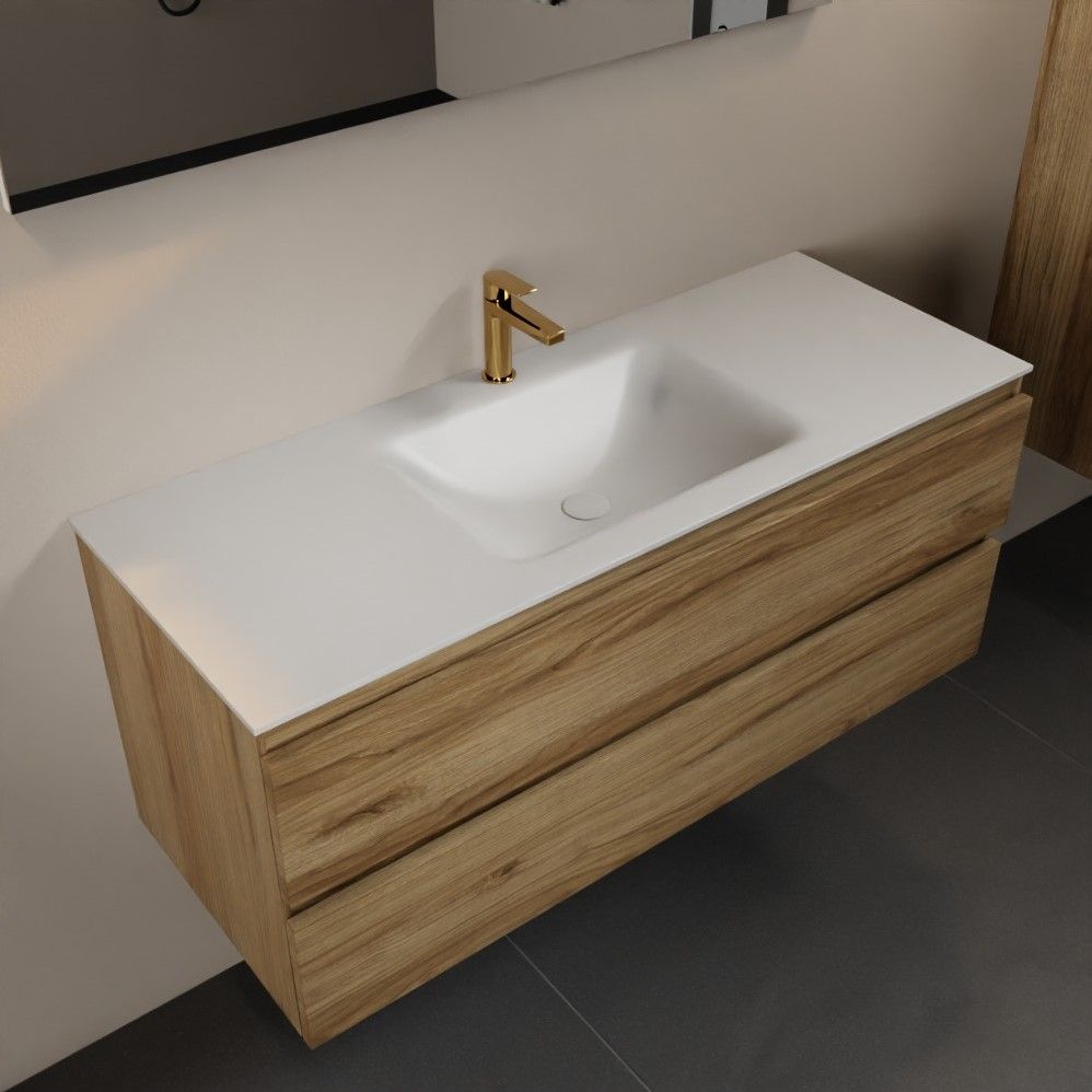 Mondiaz Aivy badmeubelset - 120cm - Talc - 2 lades