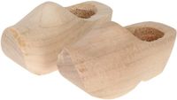 Merkloos / Sans marque Slager (Playwood) Klompjes Blank 6 Cm Hout Wit