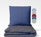 sleepling Flanellen beddengoed 155 x 220 cm, donkergrijs-donkerblauw