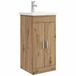 vidaXL Meuble de salle de bain avec lavabo chêne artisanal 42 x 40 x 84,5 cm